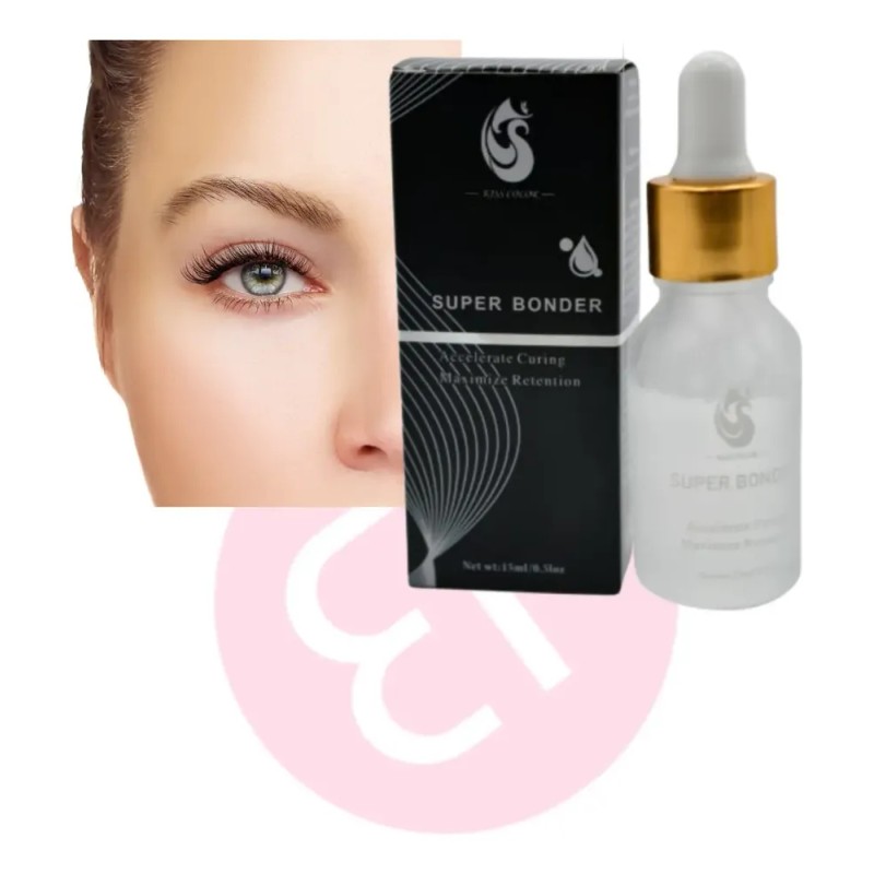Pack Extensiones de Pestañas Sintéticas Transparente Primer Super Bonder Kiss