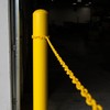 100-foot Plastic Safety Chain Barrier - High-Visibility Lightweight Yellow Barricade