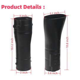 Duheri 191L13-5 191B21-6 Pipe Adapter & 197889-6 Flat End Nozzle Attachment Kit for Makita Blower XBU02Z- Makita X2 36V Hand Held Blower & XBU03-18V Brushless Cordless Blower