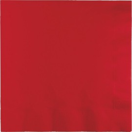 Club Pack of 900 Classic Red 2-Ply Paper Party Lunch Napkins 6.5"