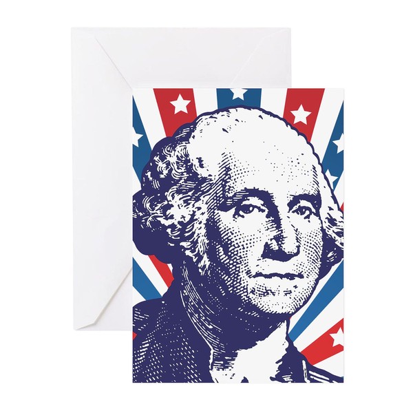 CafePress George Washington Greeting Cards Greeting Card (20-pack), Note Card