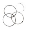 Mormchlots 10Pcs 50mm / 2" Silver Metal Rings, Unfinished Round