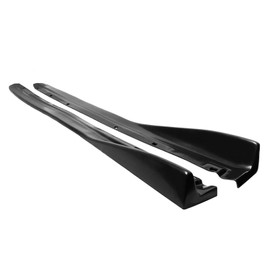 IKON MOTORSPORTS, Side Skirts Extention Compatible with 1997-1999 Mitsubishi Eclipse, CS Style Polyurethane Urethane PU Unpainted Black Rocker Panel Splitter Side Underbody Spoiler