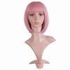 MapofBeauty MapofBeauty 12"/30cm Natural Ladies Short Straight Wigs Flat Bangs