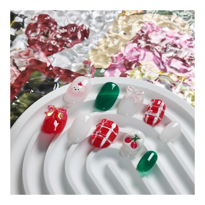 Cherry Picnic Nail Tips - Oval / 체리 피크닉 네일팁