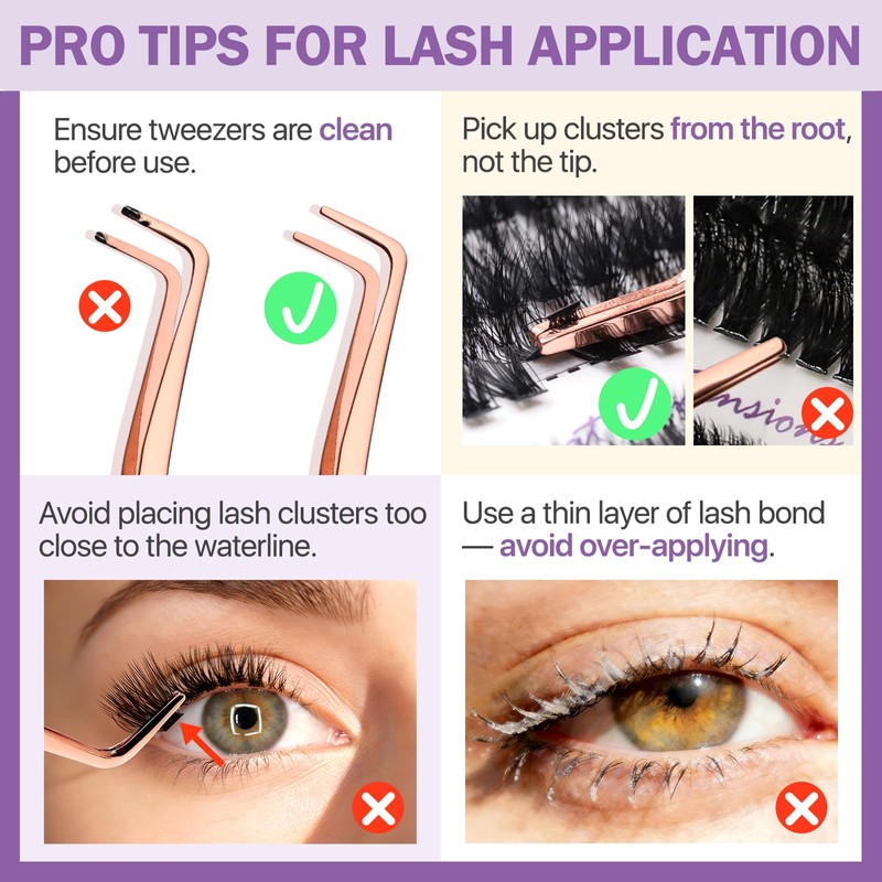 Fluffy Lash Cluster Kit 180D + 280D Mega Volume, 10–20mm