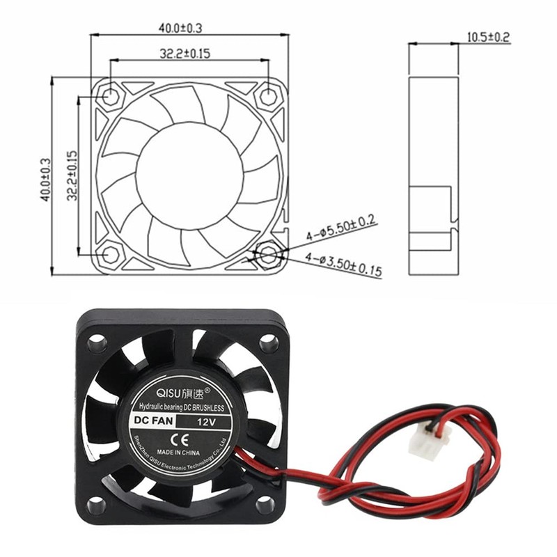 PENGLIN 4010 2PCS Cooling Fan 3D Printer Fan 12V 40mm