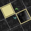 EXF Square Shower Drain 6 Inch Brushed Gold with Tile