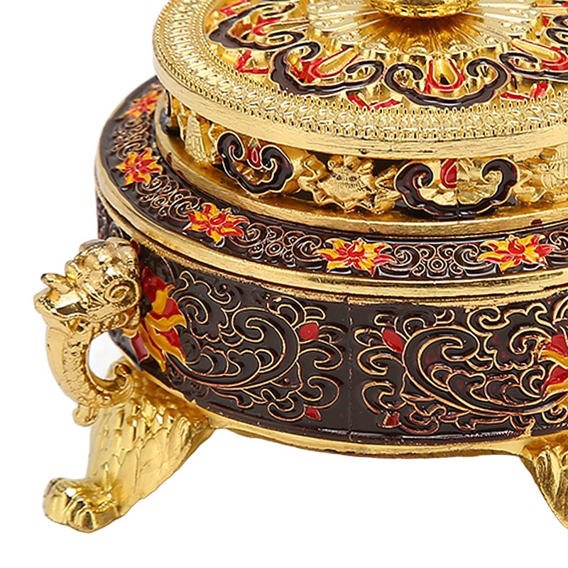 Trinket Incense Burner with Lid Handcraft Antique Polished Process for