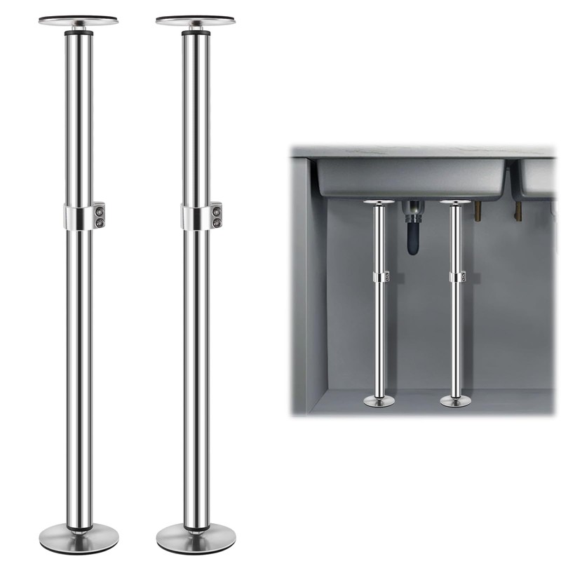Snowtaros Undermount Sink Brackets, Stainless Steel, 2 Pack