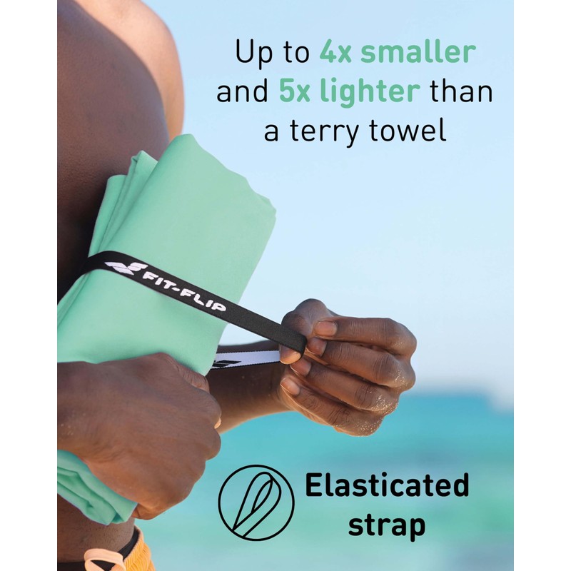 Fit-Flip Swimming towel – quick dry microfibre beach towel -