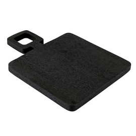 Santa Barbara Design Studio Cutting Boards and Serving Trays Square Handle Wood Charcuterie Board, Small, Black