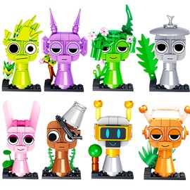 Kouipoie Sprunki Clamping Building Blocks Set, Character Models Inspired by Sprunki, Birthday Gifts for Boys, Girls and Game Fans, Perfect as Sock Fillers (8 Pieces)