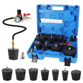 Turbo System Leakage Tester Kit,10 Pcs Boost Leak Tester with 4 Pairs of Stepped Adapters 1-3/8" to 3-1/2",Turbo Pressure Leakage Tester for Cooling Emissions Exhaust Pipes