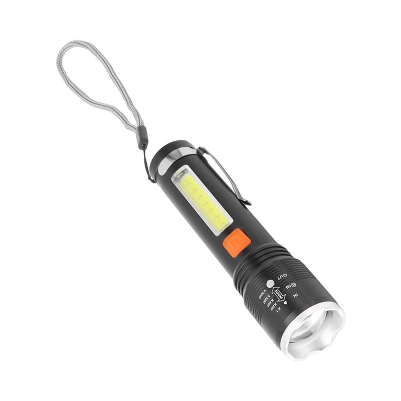 P50 LED Flashlight USB Rechargeable LED Flashlight Super Bright COB