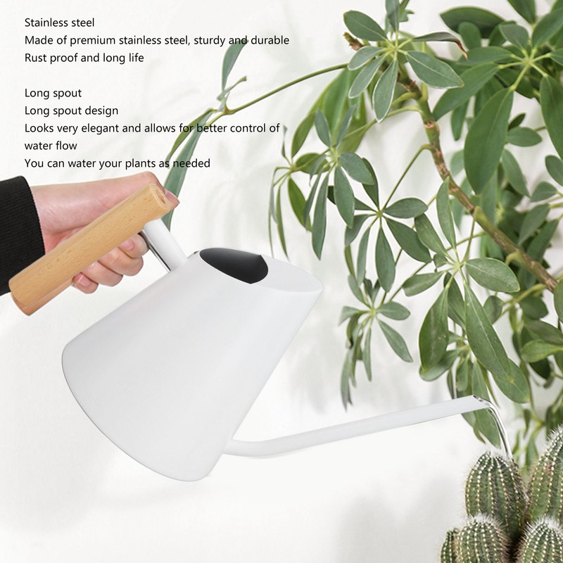 Watering Can with Long Spout Rustproof Stainless Steel Watering Pot