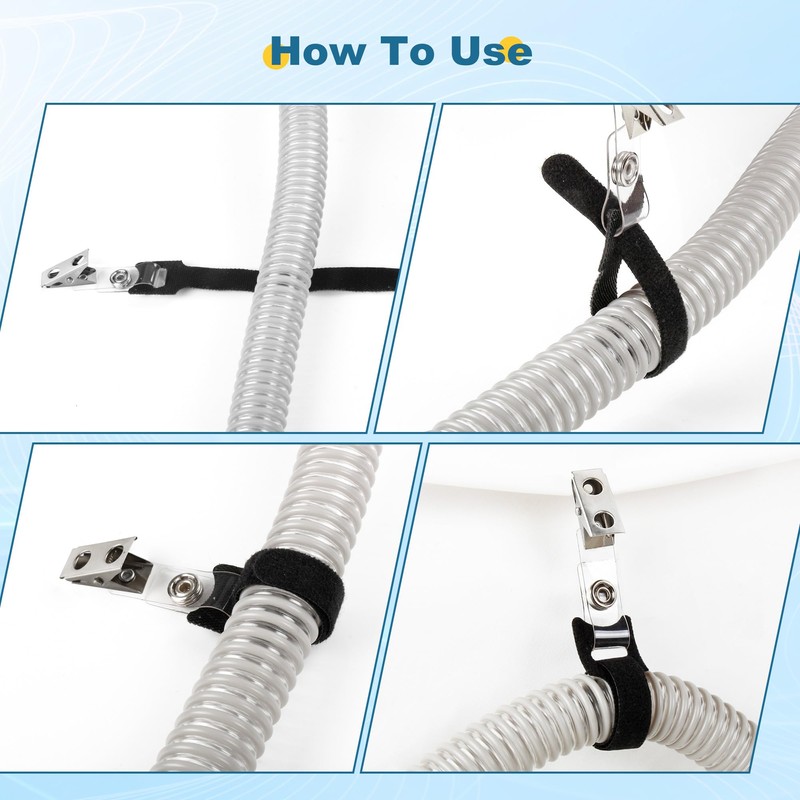 NIdreamCE C/Pap Hose Holder Clips ((6PCS),Oxygen Tube/Cannula Holder Attach C/APAP