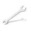 FLZOSPER 24mm×27mm Super-Thin Open End Wrench，Metric Slim Spanner，Flat Head Chrome
