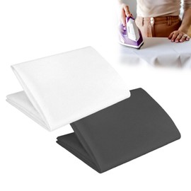 2 Stück Bügelvlies 200 x 100cm, Vlieseline Zum Aufbügeln, Beidseitig Haftend, Ideal Zum Verstärken Von Kleidung Und Stickereien, Perfekt Für DIY-Projekte Und Haushaltstextilien (Schwarz Weiß)