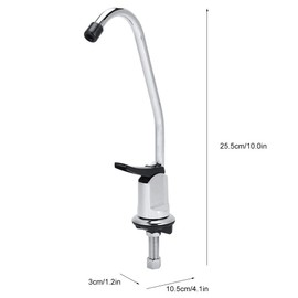 Mumusuki Grifo de fregadero de cocina, G1/4in Grifo de cuello de ganso de Acero Inoxidable Universal Tipo de prensa de cocina Aleación de cobre Lavabo Grifo para fregadero