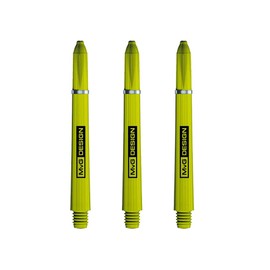 Winmau MvG Van Gerwen Signature - Vástagos de Nailon Fuertes, Ejes de Dardos Cortos, 36 mm, Verde (3 Juegos)