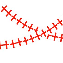 6 Meters Long England Flag Bunting World Cup Bunting Flags with 20 St Georges Flags - St Georges Day Decorations, Football Bunting A6-YGLSZLQ