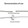 8 Pcs 6mm Wire Rope Clamp Wire Rope Butterfly Buckle
