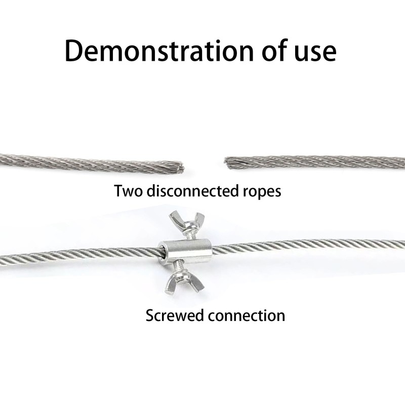 8 Pcs 6mm Wire Rope Clamp Wire Rope Butterfly Buckle
