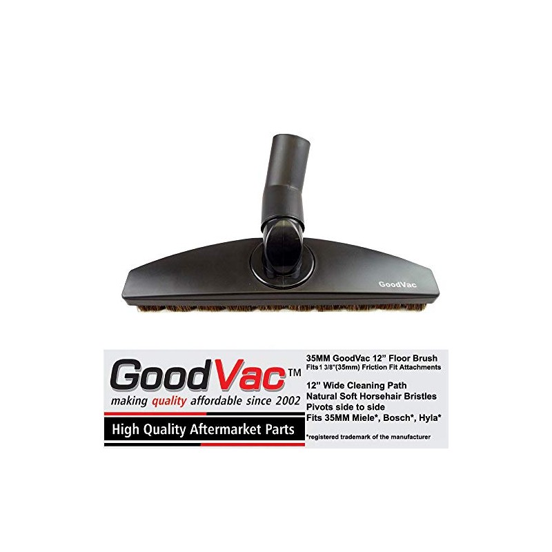 GOODVAC Miele Non-OEM 35MM Swivel Floor Tool Brush w/Soft Natural