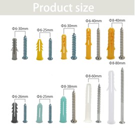 300PCS Self Drilling Drywall Anchors Kit for Hanging and Mounting with Case, Self Drilling Sheetrock Gypsum Anchors