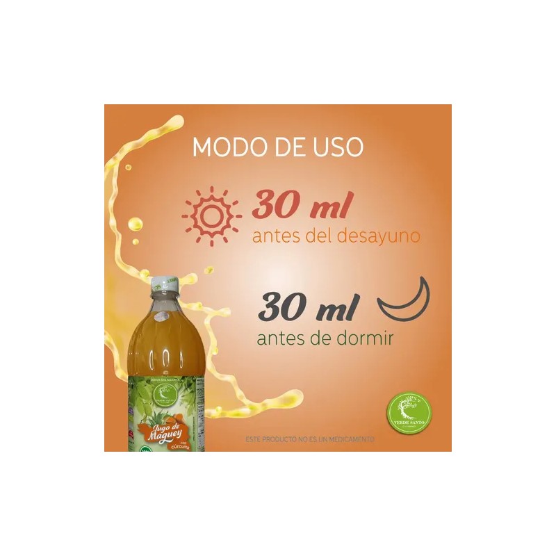 Jugo Verde Santo Magey Con Curcuma Michoacan Asado Paq 4