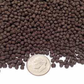 Aquatic Foods Inc. 3mm - 1/8" Floating California Blackworm Pellets with Color Enhancers and Vitamins for Discus, Cichlids, Koi & Pond Fish, All Tropical Fish - 1.1 lb Tub