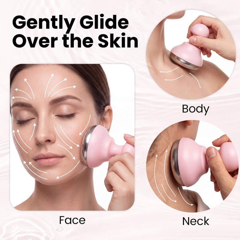 Ice Globes for Face & Eyes, Stainless Steel Facial Lifting