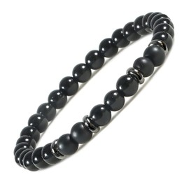 Eumenides Women's Natural Stone Tourmaline Bracelet Tiger Eye Agate Crystal Stone Bracelet Quality A 7.5 Inch 4/6/8 mm, Stone