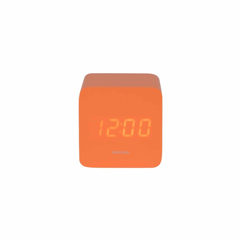 Karlsson [DL] Alarm Clock Spry Square LED Bright Orange