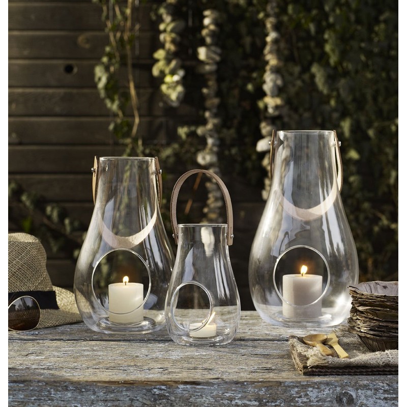 Holmegaard Laterne H16.5 cm Design with Light aus mundgeblasenem Glas,