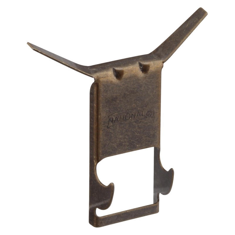National Hardware N260-299 Brick Hangers in Antique Brass, 2 Pack