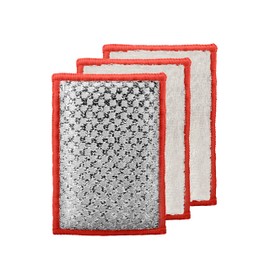 OGGI Bambou Odor-Free Scrubbing Sponges - Natural Scrub Sponges for Dishes, 91% Bamboo-Derived Rayon Cellulose Fiber, Reusable, Absorbent, Durable Scrubbers, Non-Scratch, Washable - 3 pcs, 7x4
