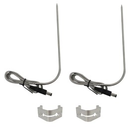 Temperature Probe with Clips Set for Rec Tec, for RT-700, for RT-590, for RT-340, for RT-2500 BFG, for RT-680, for RT-CMG Beast, Stainless Steel Meat Temperature Probe, 2-Pack by BLUE ELF