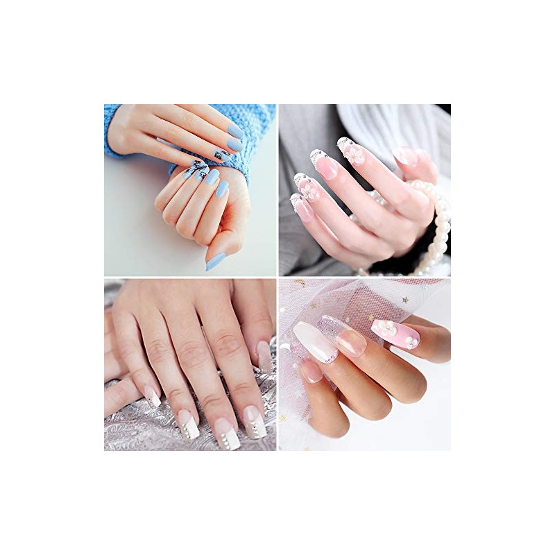 Yokilly - Formularios de uñas para uñas acrílicas: 500 unidades