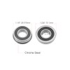 sourcing map Flange Ball Bearing Chrome ABEC-3 Bearing FR8-2RS 2Qty