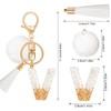 MWOOT Keyring Letter Pompom Tassels, V