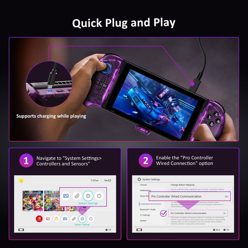 NexiGo Hall Effect Gripcon with Kickstand and HDMI Out for