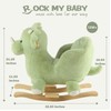 Rock My Baby Rocking Horse Green Dinosaur with Chair, Plush