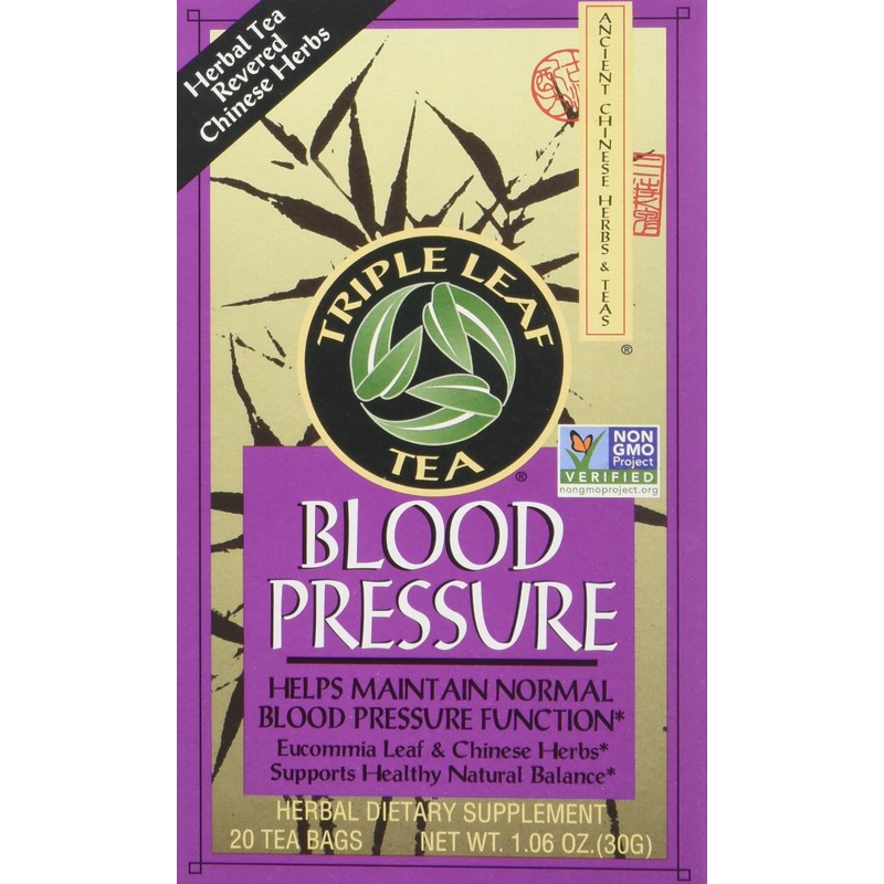 Triple Leaf Blood Pressure Tea Bags, 1.06 Ounce 20 Count