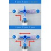 MEETOOT 2pcs Disposable Medical Three Way Valve 3-Way Stopcocks with