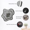 FEUFOAM Wall Clock Silver Irregular Mirror Glass Clocks Cute Crystal