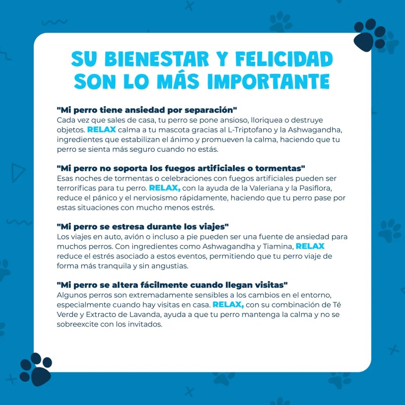 Waggys® Relax Suplemento Natural Para Estrés Y Ansiedad 60pz