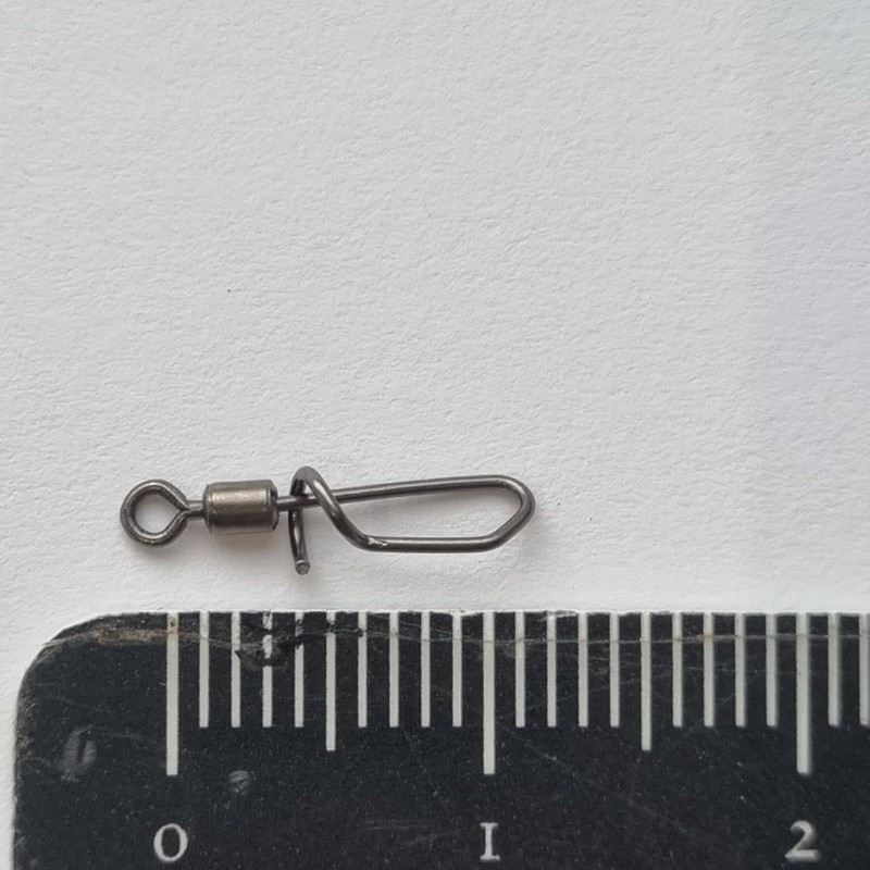 FISHIN ADDICT Snap Link Fishing Swivels, Barrel Interlock Clip Black