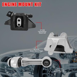 3Pcs Engine Motor & Transmission Mount fit for Hyundai 2017-2020 Elantra 1.4T1.6T 2.0L,2018-2020 Elantra GT 1.6T 2.0L, 17-22 IONIQ 1.6L; for Kia 2021-2022 Seltos 1.6L,Replace A71210, A71100, A71206